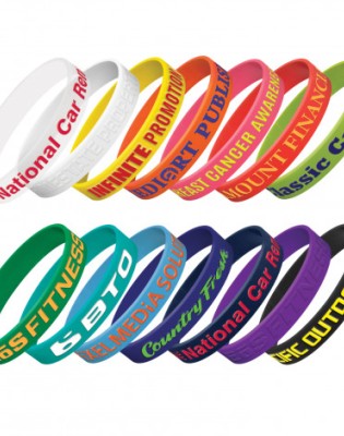 Silicone Wrist Band - Embossed