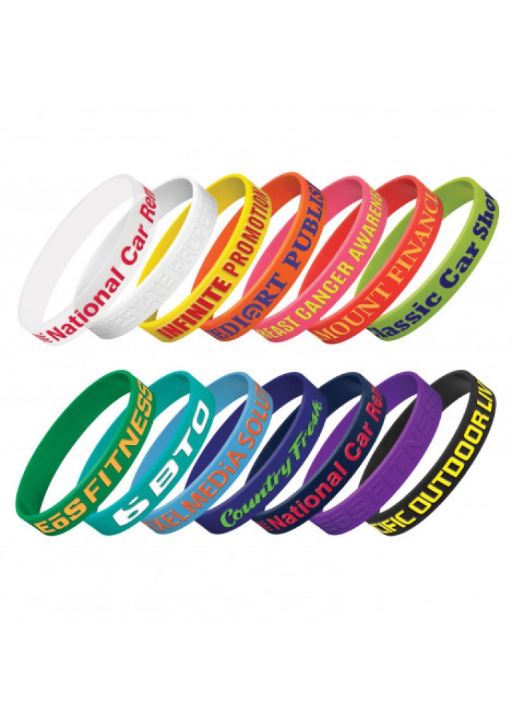 Silicone Wrist Band - Embossed