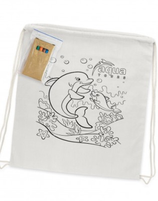 Cotton Colouring Drawstring Backpack