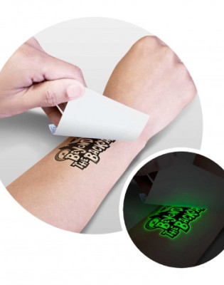 Temporary Tattoo Glow in the Dark - 51mm x 76mm