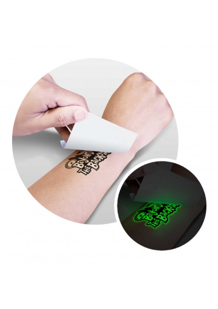 Temporary Tattoo Glow in the Dark - 51mm x 76mm