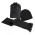 Nebraska Scarf and Beanie Set - Black