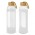 Eden Glass Bottle - Silicone Sleeve - Bottle: Clear. Sleeve: White