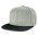 Chisel Flat Peak Cap - Light Grey/Black