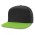 Crusade Flat Peak Cap - Black/Bright Green