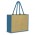 Modena Jute Tote Bag - Natural/Blue