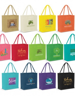 Monza Jute Tote Bag - Colour Match