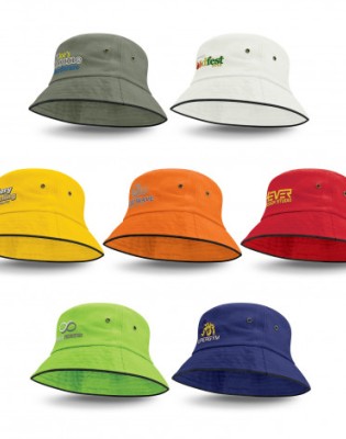 Bondi Bucket Hat - Black Sandwich Trim