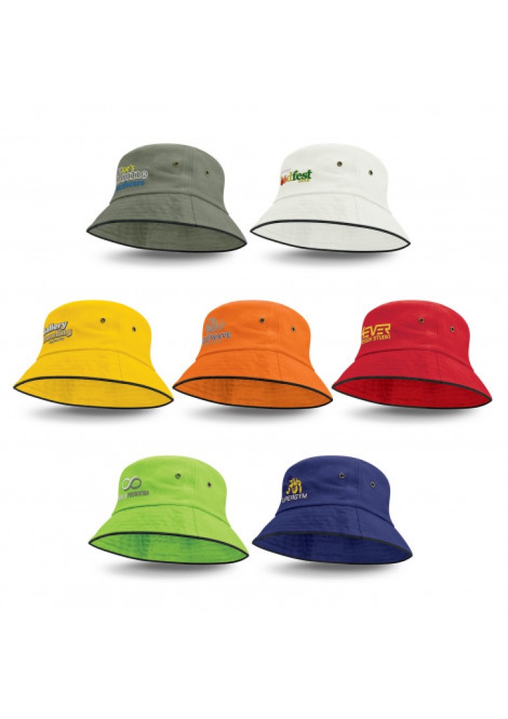 Bondi Bucket Hat - Black Sandwich Trim