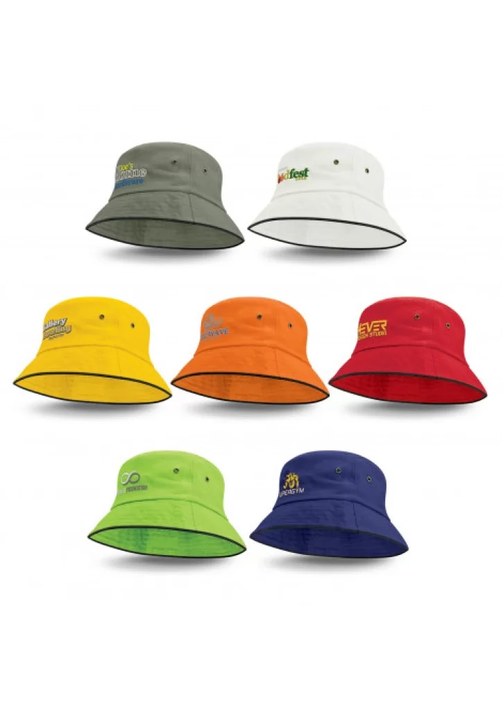 Bondi Bucket Hat - Black Sandwich Trim