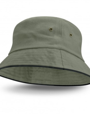 Bondi Bucket Hat - Black Sandwich Trim