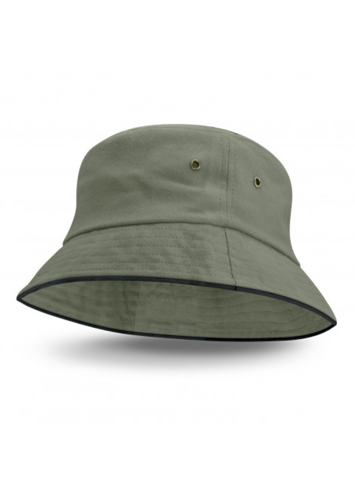 Bondi Bucket Hat - Black Sandwich Trim