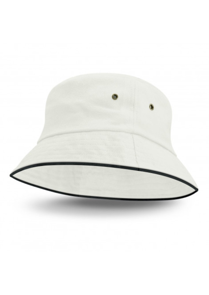 Bondi Bucket Hat - Black Sandwich Trim