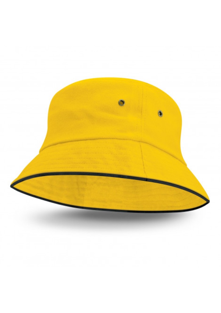 Bondi Bucket Hat - Black Sandwich Trim