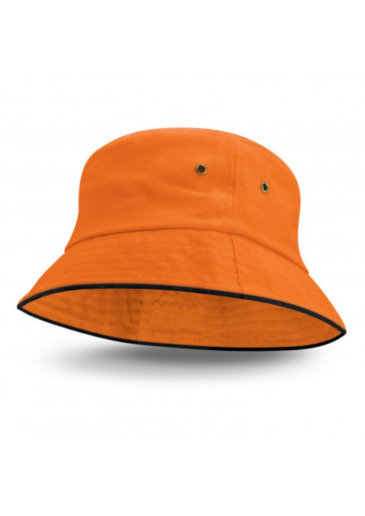 Bondi Bucket Hat - Black Sandwich Trim