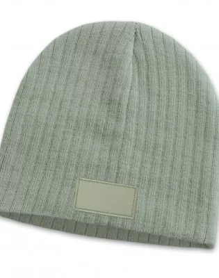 Nebraska Cable Knit Beanie with Patch