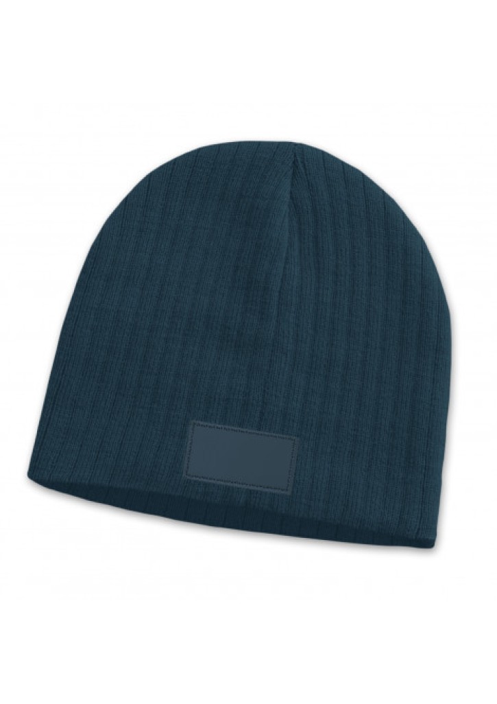 Nebraska Cable Knit Beanie with Patch