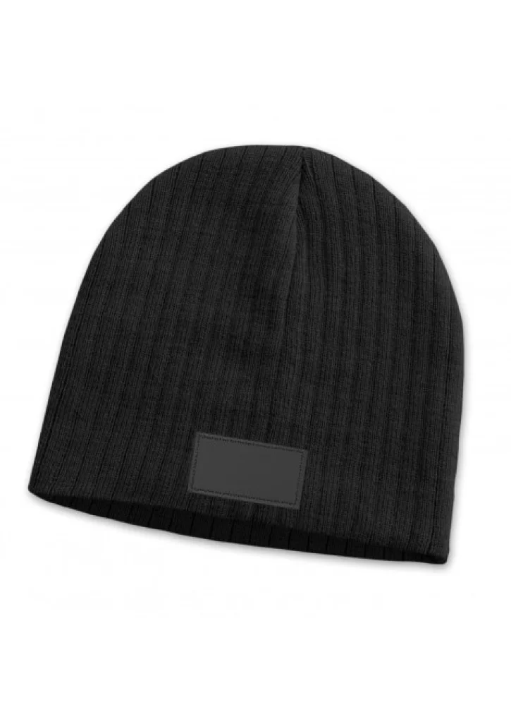 Nebraska Cable Knit Beanie with Patch