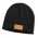 Nebraska Cable Knit Beanie with Patch - Brown/Black