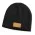 Nebraska Cable Knit Beanie with Patch - Brown/Black