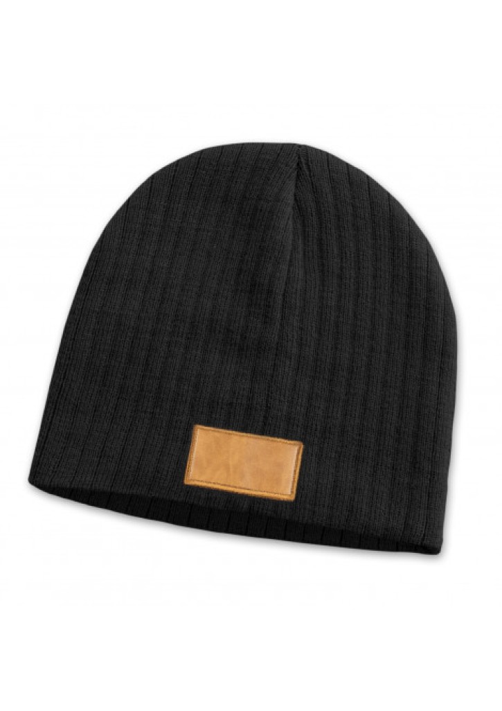 Nebraska Cable Knit Beanie with Patch