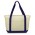 Calico Cooler Bag - Natural/Navy