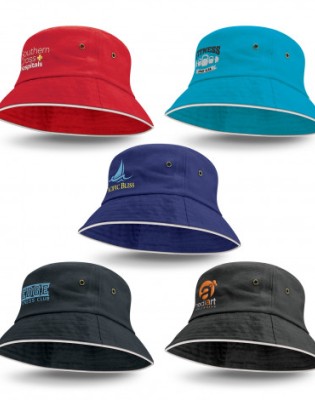 Bondi Bucket Hat - White Sandwich Trim