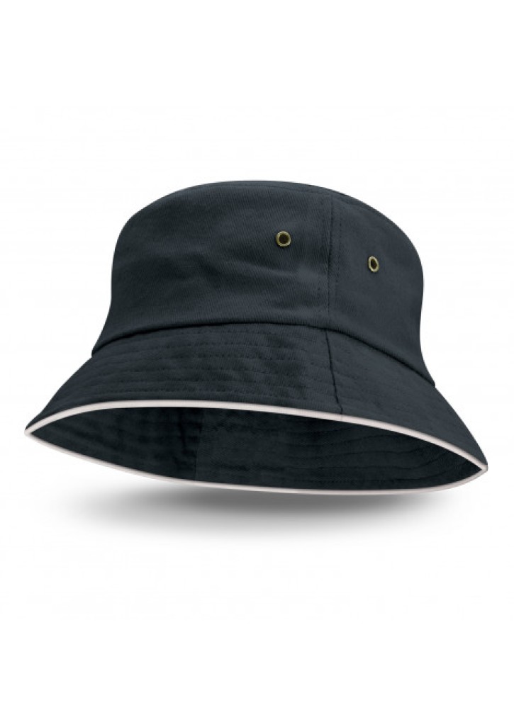 Bondi Bucket Hat - White Sandwich Trim