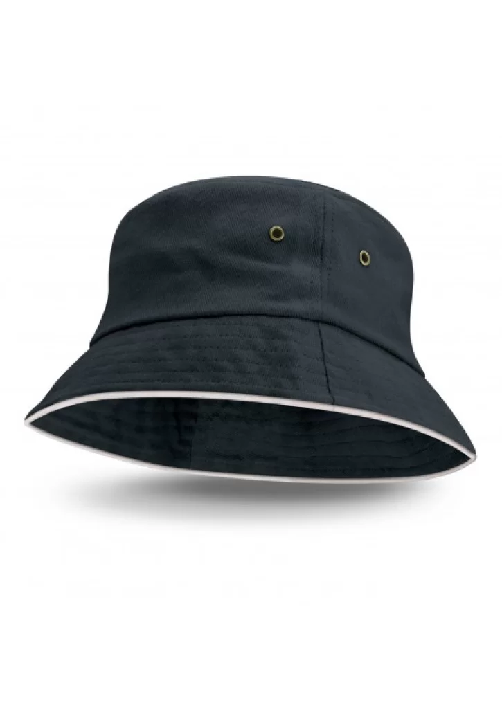 Bondi Bucket Hat - White Sandwich Trim