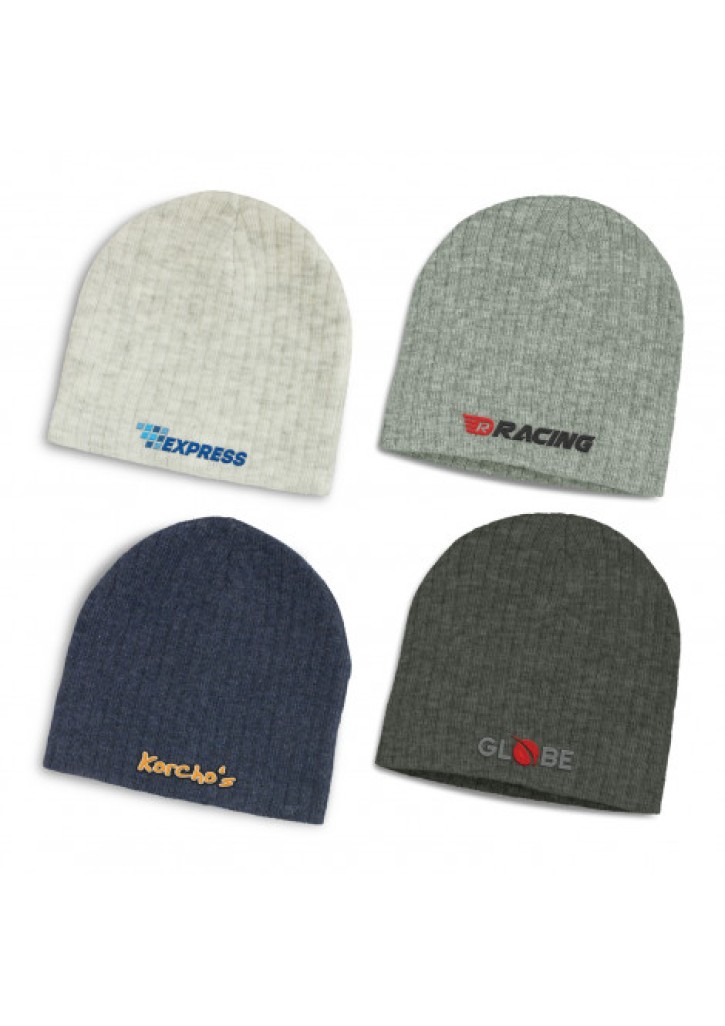 Nebraska Heather Cable Knit Beanie