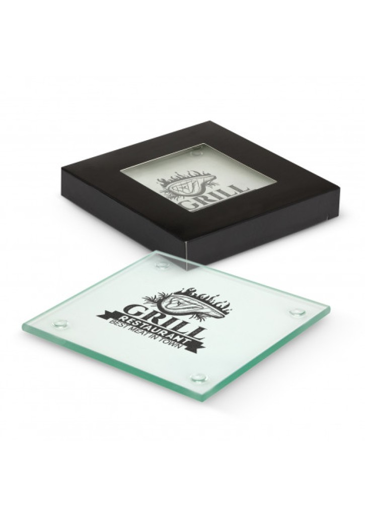 Venice Glass Coaster Set of 2 - Square