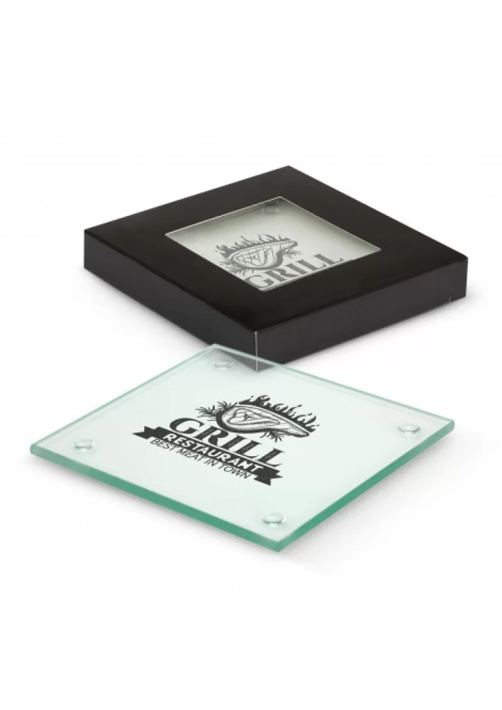 Venice Glass Coaster Set of 2 - Square