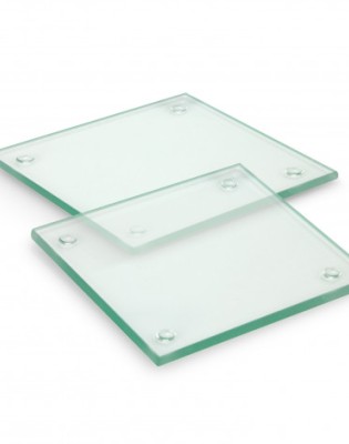 Venice Glass Coaster Set of 2 - Square