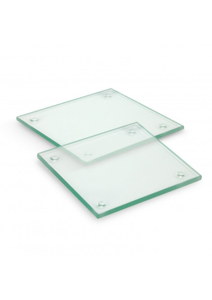 Venice Glass Coaster Set of 2 - Square