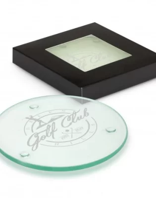 Venice Glass Coaster Set of 2 - Round