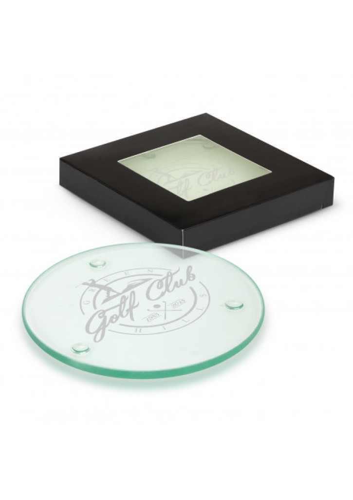 Venice Glass Coaster Set of 2 - Round