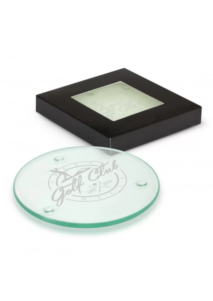 Venice Glass Coaster Set of 2 - Round
