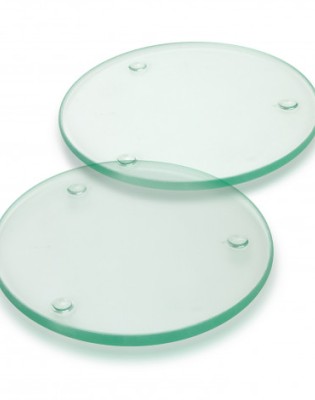 Venice Glass Coaster Set of 2 - Round