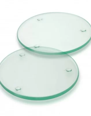 Venice Glass Coaster Set of 2 - Round