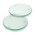 Venice Glass Coaster Set of 2 - Round - Clear