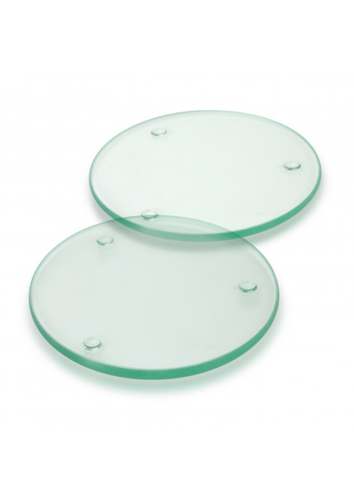 Venice Glass Coaster Set of 2 - Round
