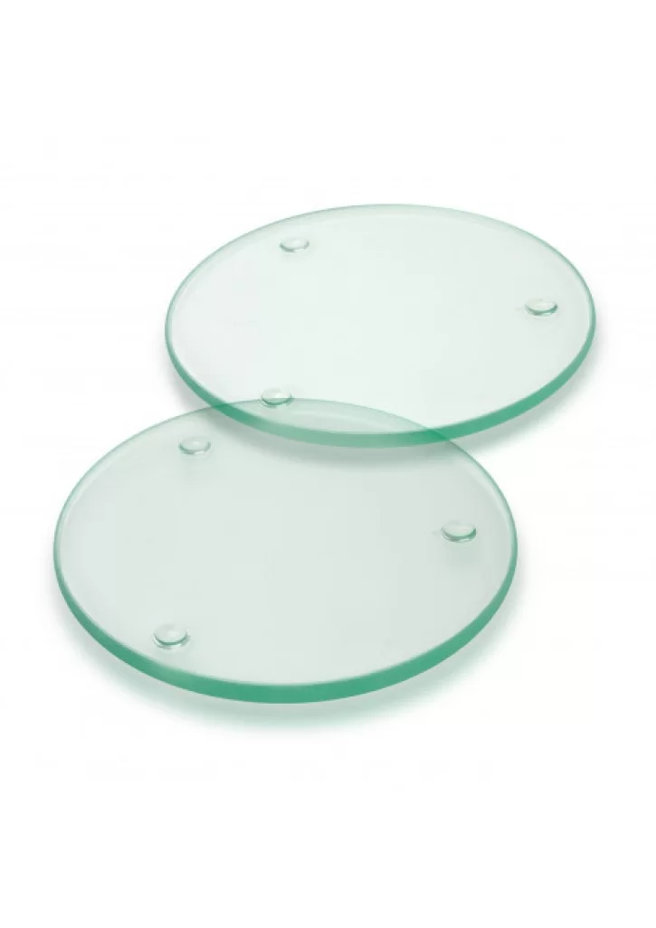 Venice Glass Coaster Set of 2 - Round