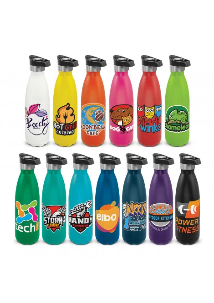 Mirage Powder Coated Vacuum Bottle - Push Button Lid