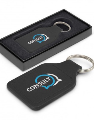 Prince Leather Key Ring - Square