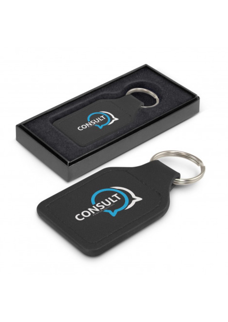 Prince Leather Key Ring - Square