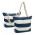 Bali Tote Bag - Navy/White