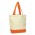 Sedona Canvas Tote Bag - Orange/Natural