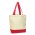 Sedona Canvas Tote Bag - Red/Natural
