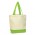 Sedona Canvas Tote Bag - Bright Green/Natural
