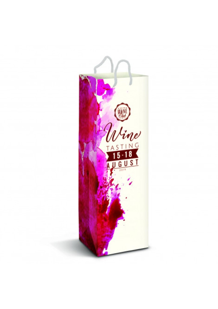 Laminated Paper Wine Bag - Full Colour